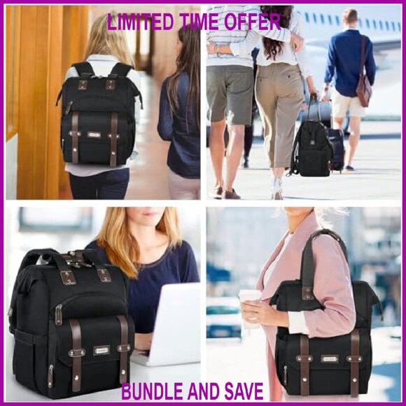 Water Resistant Laptop Backpack with USB Port, 15.6 Inch, 20L Capacity main image 6